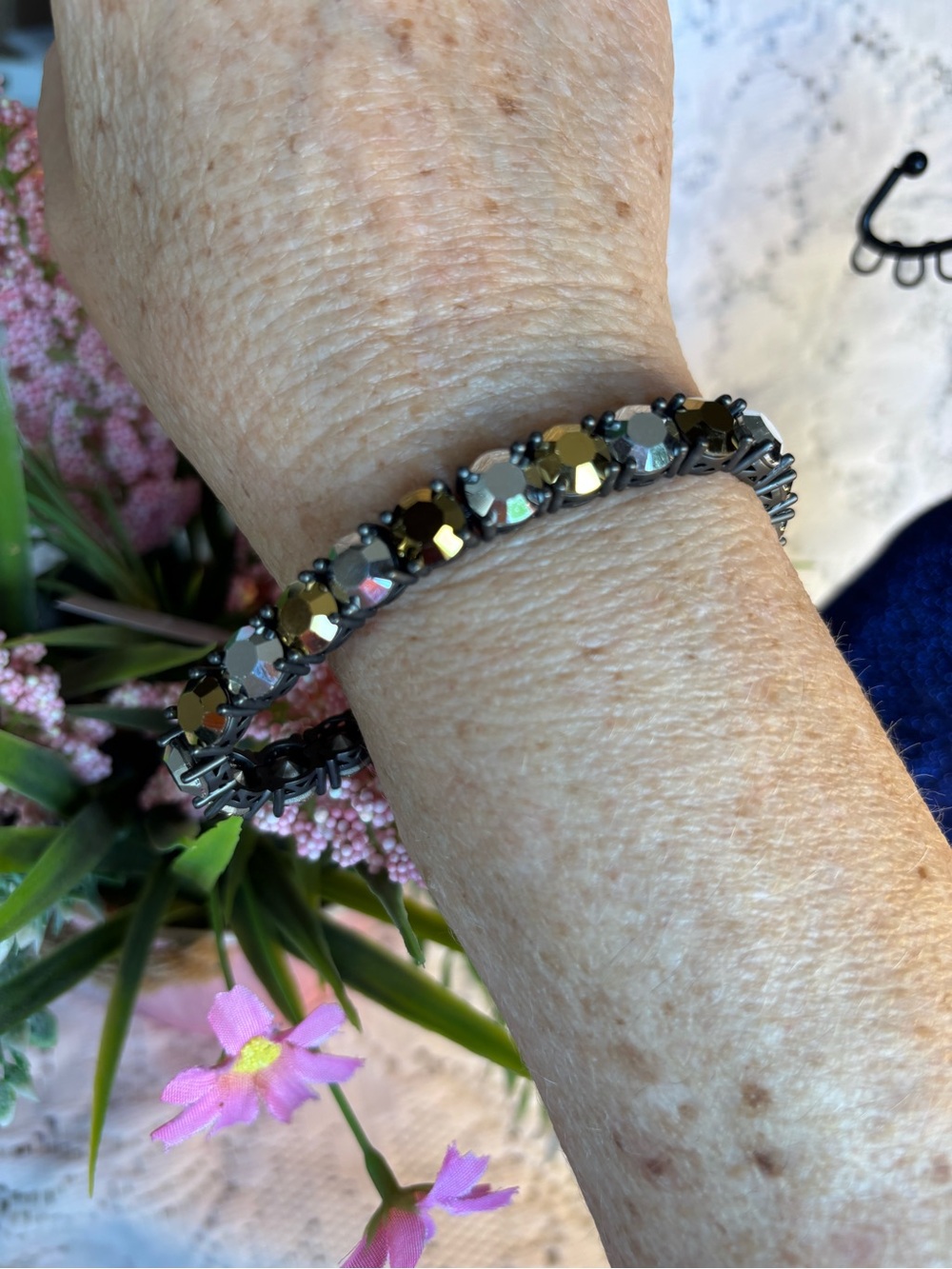 Park Lane Champion Two-Tone Crystal Bracelet in Gold & Silver Hematite Setting - Picture 9 of 10